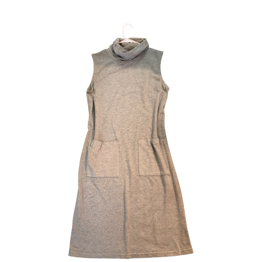 Jon & Anna Cream Tan Sleeveless Cowl Neck Midi Dress